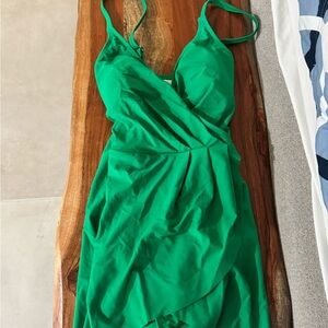 Cupshe Emerald Green One-Piece Swim Dress